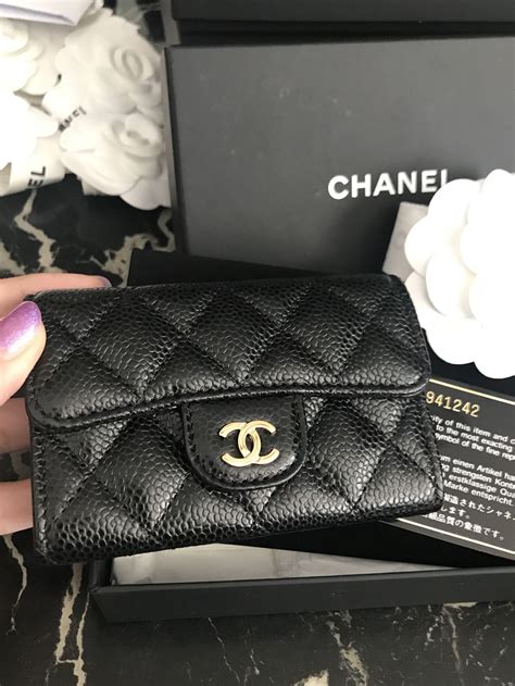 chanel coin card holder|Chanel card holder with flap.